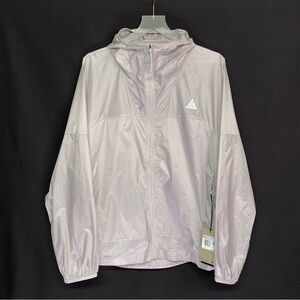 NIKE ACG Cinder Cone Windproof Hooded Full Zip Jacket Windbreaker XXL Grey NWT
